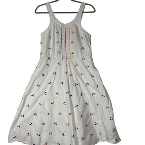 Vintage Patti Cappalli California Dress Womens XXS Petite White Embroidered